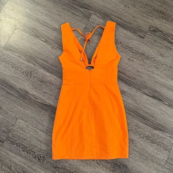 Runaway Natalia Mini Dress in Tangerine New - Picture 7 of 8